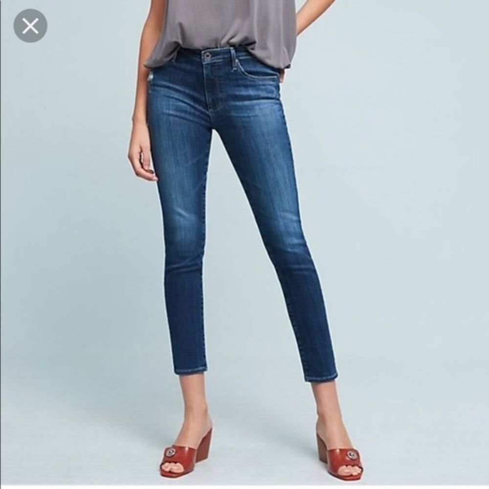 AG The Stevie Slim Straight Crop Jeans Sz …